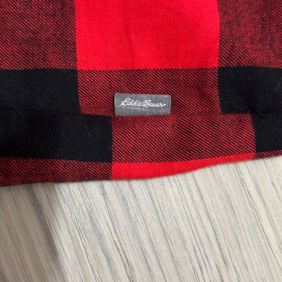 NEW Eddie Bauer Holiday Plaid Shirt Dress 100% Cotton Size L - Picture 9 of 9